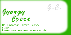 gyorgy czere business card