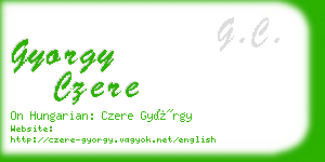 gyorgy czere business card